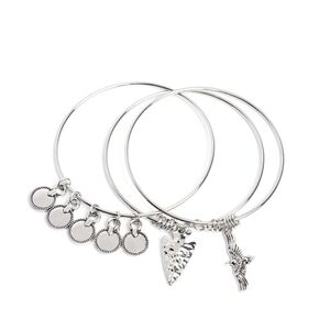 Silver Charm Bangle Set Chief of Confidence Silver Bracelet Charmed Fashion